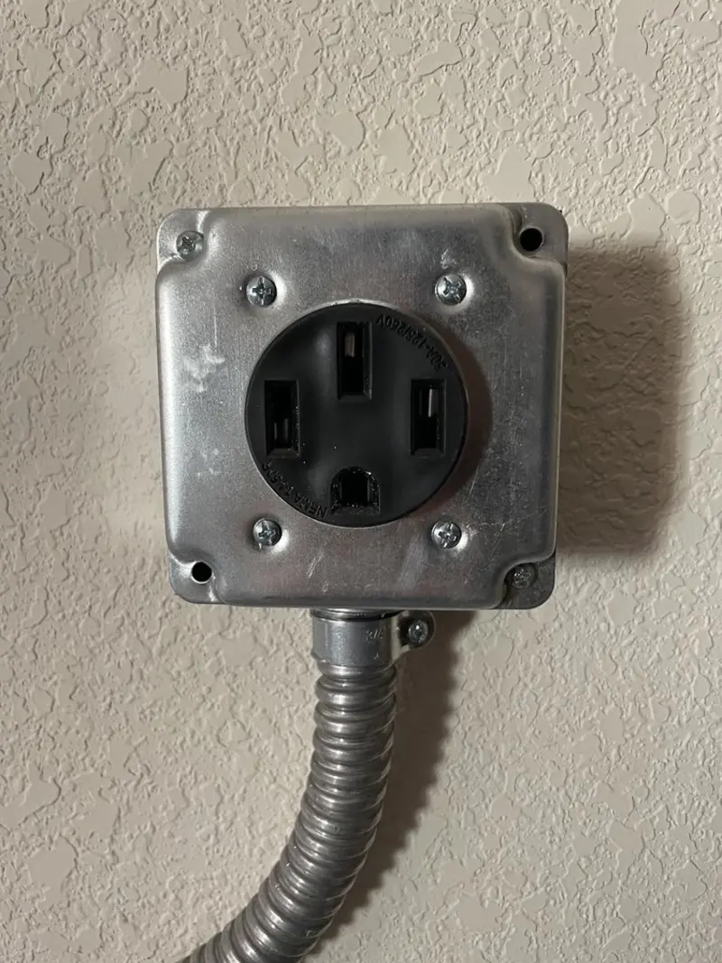 NEMA 14-50 outlet installed for Electrical Panel Upgrade in Waukon